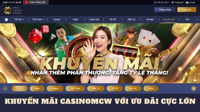 Khuyến mãi casinomcw với ưu đãi cực lớn