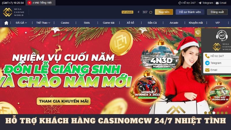 Hỗ trợ khách hàng casinomcw 24/7 nhiệt tình